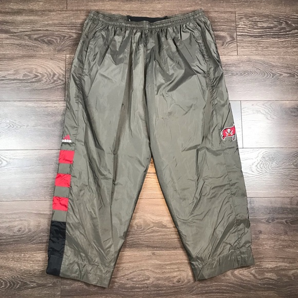 Adidas NFL Tampa Bay Buccaneers Mens Vintage On-Field Football Windbreaker Pants - Picture 1 of 10